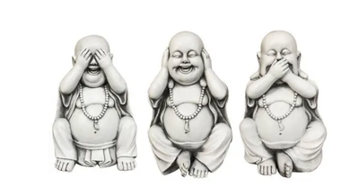 See no, Hear no, Speak no Buddha Monks - Set of 3