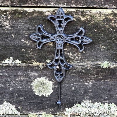 Cast Iron Black/Silver Cross