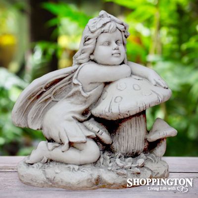 Garden Statue - Toadstool Fairy (designed to last outdoors)