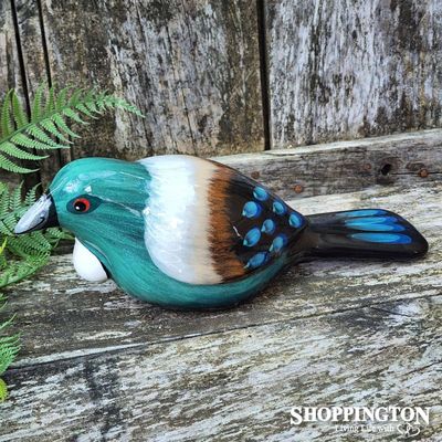 NZ Made Garden Ornament - Splashy Bird Art / Tui Bird