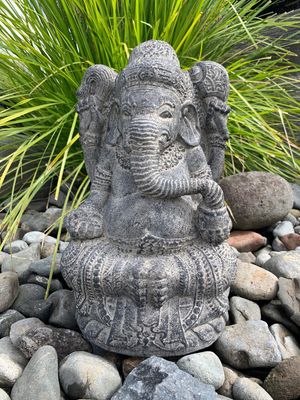 Garden Ornament - Concrete Ganesha 34cm ND