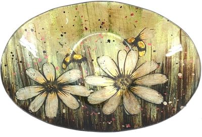 Glass Bumble Bee Bowl 24cm