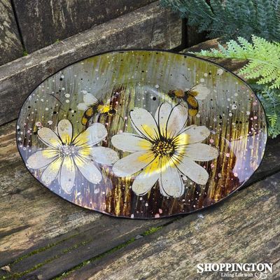 Glass Bumble Bee Bowl 24cm