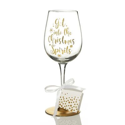 Wine Glass - Christmas Spirit