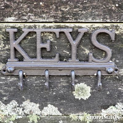 Cast Iron KEYS - 4 Hook