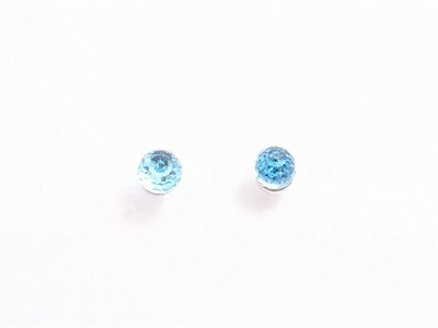 Earrings - Swarovski Crystal Ball Blue