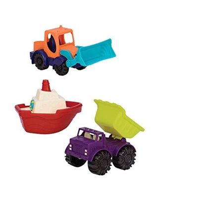 Battat - Loaders and Floaters Playset 3 Mini Vehicles