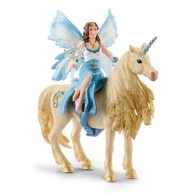 Schleich Collectables - Bayala Mermaid Eyela on Golden Unicorn