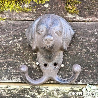 Cast Iron Dog Face Double Hook