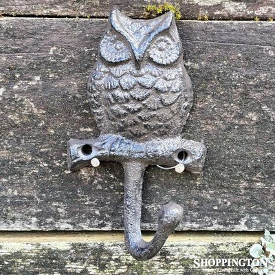 Cast Iron Owl Hook Single