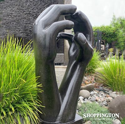 Garden Sculpture - Terrazzo - Hands 66cm (black)
