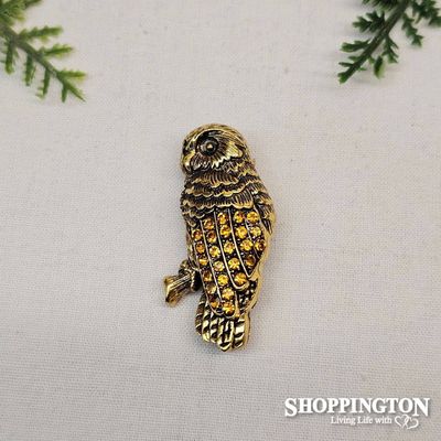 Brooch - Diamante Morepork