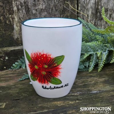 NZ Made Hand Painted - Pohutukawa Flower Blokes Mug