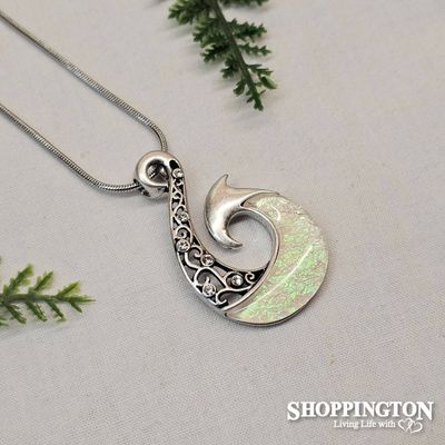 White Koru Hook Necklace