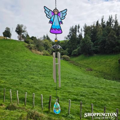 Wind Chime (stained glass look) - Blue Angel