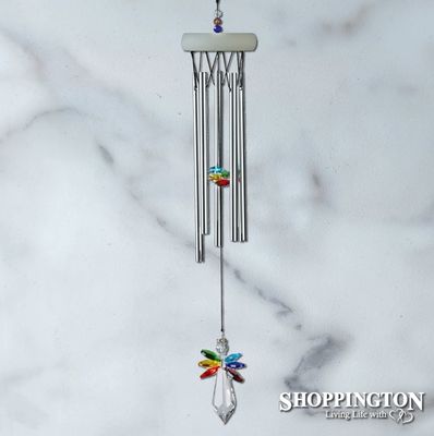 Gem Tunes Windchime with Multi-Colour crystal Angel