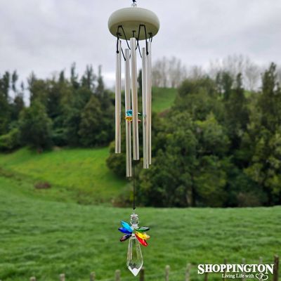 Gem Tunes Windchime with Multi-Colour crystal Angel