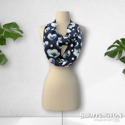 Snood - Navy Hearts