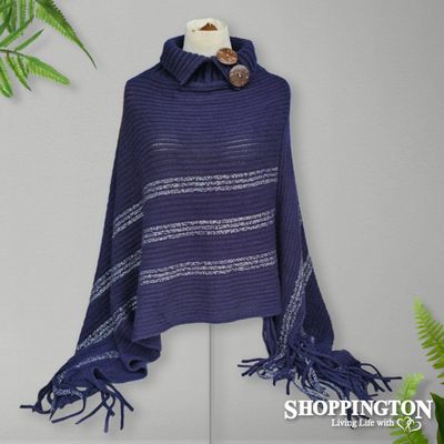 Poncho - with Wooden Buttons