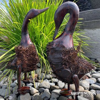 Handcarved Bamboo Root Ducks