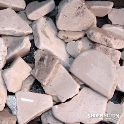 Landscape - Bag of Decorative Stones 10kg - White Flat Stone