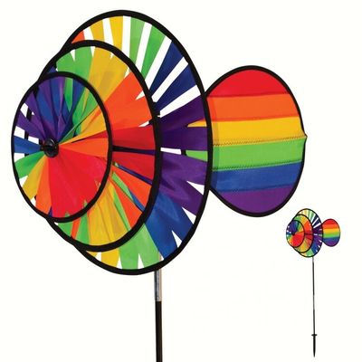 Wind Spinner - Rainbow Triple Wheel 35cm
