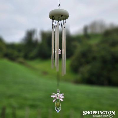 Windchime Gem tunes with crystal Angel Pink