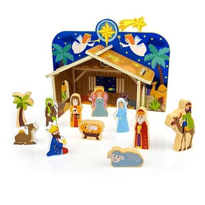 Shoppington | Kids Wooden Nativity Play Set, 17. Christmas Shop