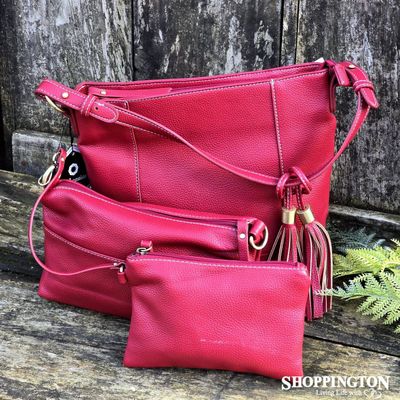 Black Caviar Handbag - Sienna Raspberry