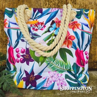 Shoulder Rope Tote Bag / Frangipani