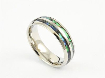 Ring - Stainless Steel Double Inlay