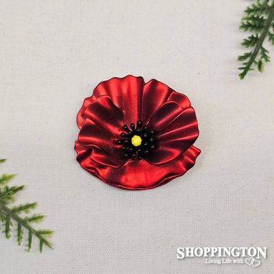 Brooch - Red Poppy