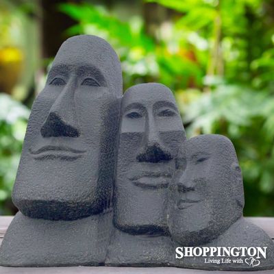 Garden Statue - Triple Abstract Faces 100cm