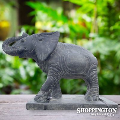 Garden Statue &ndash; Concrete Elephant Standing 97cm