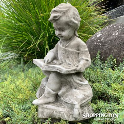 Garden Statue - Boy Reading