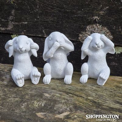 Set of 3 Rabbits - Hear/See/Speak No