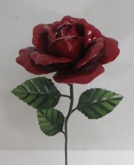 Garden Stake - Metal Rose
