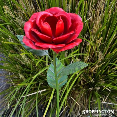 Garden Stake - Metal Rose