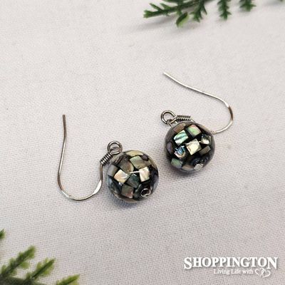 Sterling Silver - Paua Ball Earrings