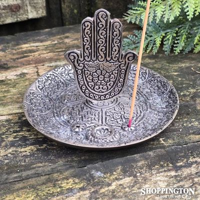 Incense Holder - Aluminium Hamsa Hand