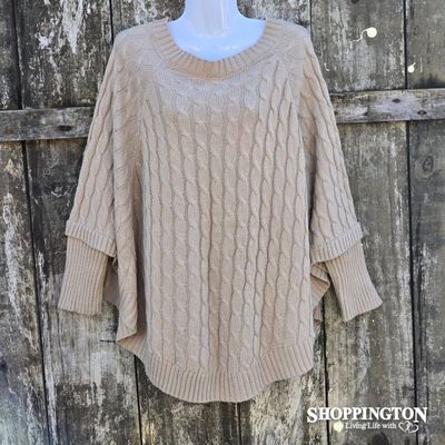 Poncho - Tube Sleeved - Taupe