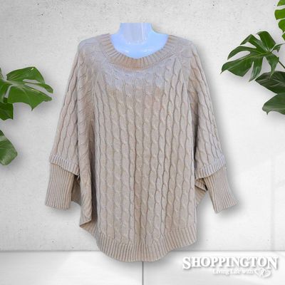 Poncho - Tube Sleeved - Taupe