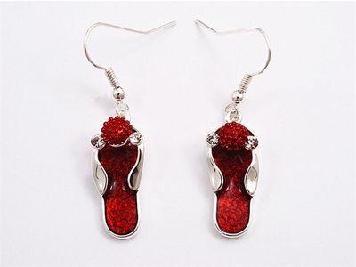 Earrings - Red Pohutukawa jandals