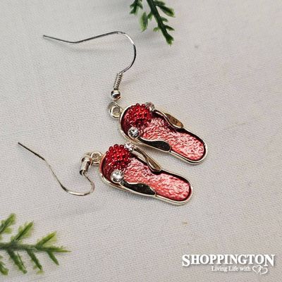 Earrings - Red Pohutukawa jandals