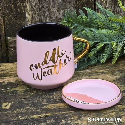 Mug and Coaster Lid Set - Cuddle Weather