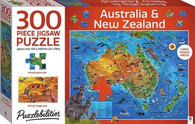Australia and New Zealand Map Puzzle 300pce