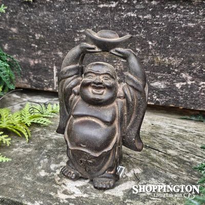 Happy Buddha - Black Antique 10cm