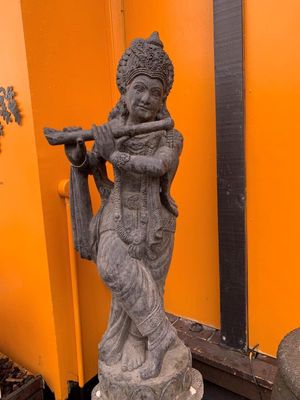 Garden Ornament - Concrete Krishna 100cm