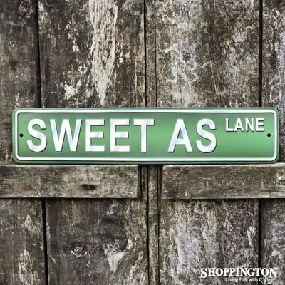 Sweet As Lane Metal Street Sign