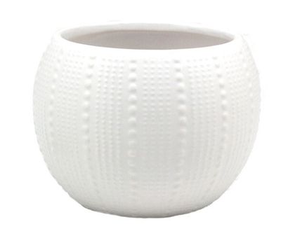 Ceramic White Kina Pot Planter 18cm x 14cm